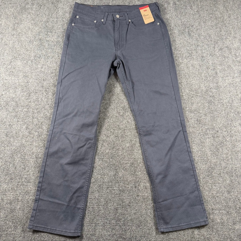 Levi's 514 Straight Pants Mens 34x32 Blue Stretch Twill Casual NWT